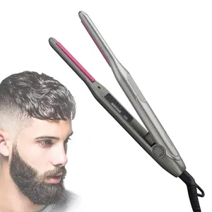 Portable 3/10 Inch Mini Pencil Flat Iron Electric Beard Hair Straightener For Short Hair