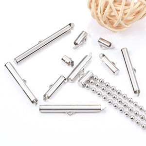 보석 발견 및 매력 구슬을위한 방수 스테인레스 스틸 카라비너 비드 체인 튜브 걸쇠 배럴 - Product Image 2