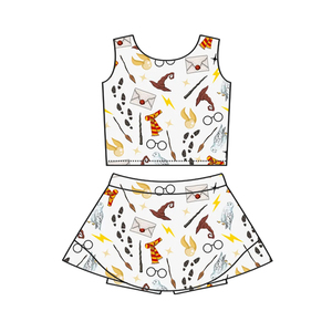 Conjuntos de Ropa Deportiva de Verano para Niñas, Estilo Boutique, con Estampados de Dibujos Animados, Shorts con Forro, Trajes de Yoga Casuales, Ropa para Hermanas - Product Image 4