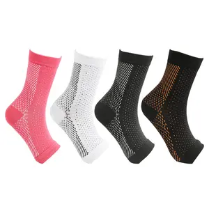 Personnalisé Mignon Rose Blanc Bas De Compression Soutien Articulaire Chaud Jambières Chaussettes À Pression En Gros