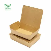 도매 친환경 바이오 분해성 브라운 크래프트 일회용 상자 식품 포장 중국 소스 공장 공급 업체
