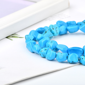 Blauw <span class=keywords><strong>Turquoise</strong></span> 10-15Mm Medium Size Gestabiliseerd <span class=keywords><strong>Turquoise</strong></span> Freeform Nugget Kralen Voor Diy Sieraden Armband Maken - Product Image 3