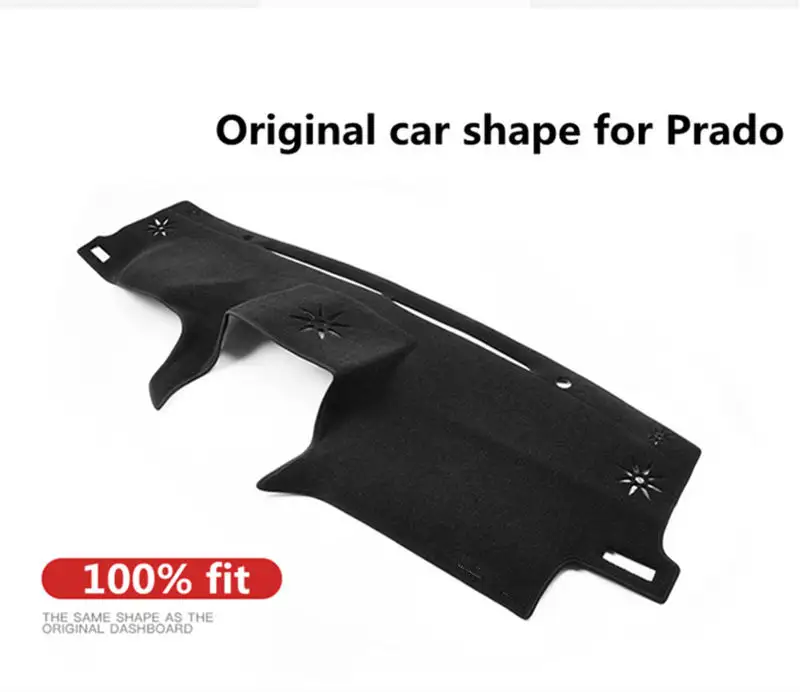 Нескользящий пылезащитный чехол TAIJS из полиэстера, не отражающий Dacron 3D для приборной панели автомобиля Toyota Prado