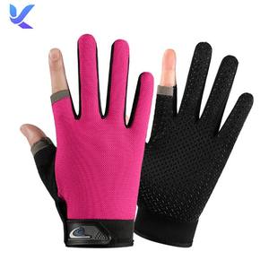 Kaixi ถุงมือกีฬาแบบไม่มีนิ้วมีโลโก้ที่กำหนดเองฝ่ามือกันลื่นหน้าจอสัมผัสการตรวจจับเข็มสำหรับการฝึกฟิตเนสตกปลา - Product Image 2