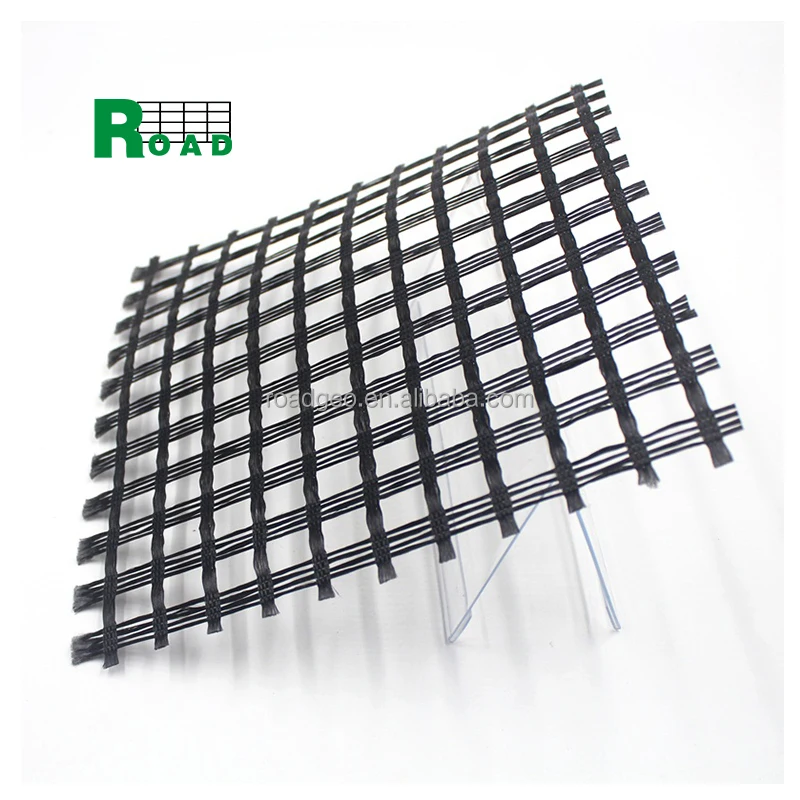 Fiberglass Geogrid Tensile Strength Fiber Glass Geogrid 50/50KN for Asphalt Road Reinforcement
