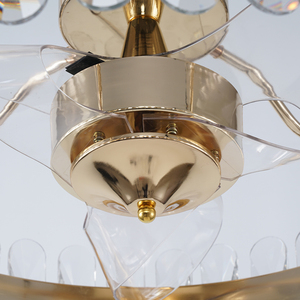 พัดลมติดเพดาน LED 22นิ้วพร้อมรีโมทคอนโทรลดีไซน์แบบดั้งเดิมสำหรับใช้ในบ้านห้องนั่งเล่นส่งตรงจากโรงงาน - Product Image 4