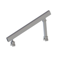 Supports de panneaux solaires pour toits plats UISOLAR, en aluminium anodisé, angle réglable de 15 à 30 degrés, système de montage de support solaire inclinable