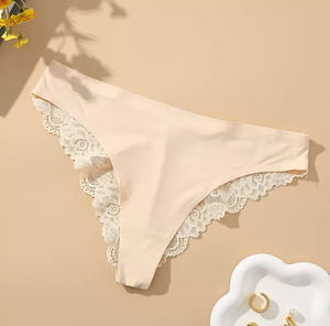 Ropa Interior Femenina de Alta Calidad, Algodón Transpirable, con Detalles Florales, Cintura Media, Bragas de Encaje - Product Image 4