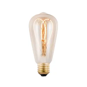 Заводская цена, спиральная мягкая специальная нить в форме сердца диаметром 64 мм, светодиодная лампа