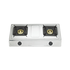 Cuisinière à gaz de table en acier inoxydable à 2 brûleurs pour ustensiles de cuisine - Product Image 1