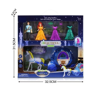 Juguete de carro de caballos de Príncipe y princesa de Venta caliente con luz y música juguetes de carro de plástico para niñas - Product Image 3
