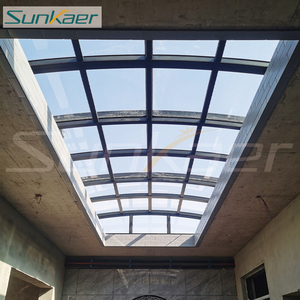 تصميم شائع قوي ومستقر مخصص قابل للسح لسقف غرفة التشمس ورقة بلاستيكية نظام سقف منزلق أوتوماتيكي بولي كربونات - Product Image 3