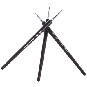 Lot de 3 pinceaux à manche en nylon souple pour nail art, grands pinceaux de peinture pour le dessin au gel et la conception de motifs - Product Image 3