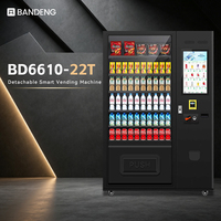 Máquina Expendedora de Bebidas BANDENG BD6610 22T para Bebidas y Aperitivos con Gabinete Refrigerado de 60 SKU, Diseño Ergonómico