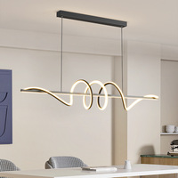 Suspension de restaurant JACKSUN - Style minimaliste moderne, design linéaire long, éclairage LED pour salle à manger, table, comptoir de bar