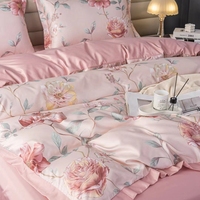 Vente en gros d'usine Ensemble de literie de luxe Queen Print Four Piece Modal King
