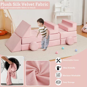 कोमल चंचल ओम गुलाबी बच्चे लिविंग रूम और प्लेरूम के लिए सोफे सेट - Product Image 6