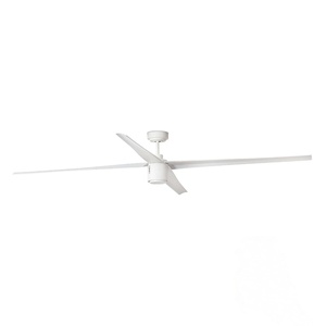 Ventilateur de plafond décoratif design moderne pour salon, 52 pouces, 4 pales en contreplaqué, avec lumière et télécommande - Product Image 1