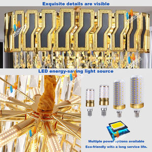 Lámpara de Techo <span class=keywords><strong>LED</strong></span> de Cristal Moderna y Lujosa para Sala de Estar o Comedor - Product Image 6