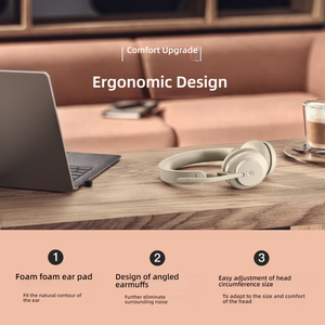 Auriculares <span class=keywords><strong>Jabra</strong></span> Evolve2 65 MS Estéreo Negros para Computadora con Cancelación de Ruido para Servicio al Cliente, Reuniones de Oficina, Aprendizaje Remoto, Micrófono - Product Image 4