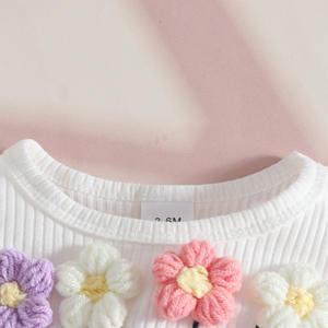 2025 automne hiver décontracté Collection doux bébé <span class=keywords><strong>fille</strong></span> robe florale bandeau ensemble à manches longues veste + <span class=keywords><strong>gilet</strong></span> pour 1-3 <span class=keywords><strong>ans</strong></span> - Product Image 5