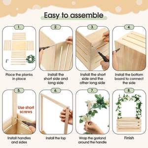 Placard de douche de bébé <span class=keywords><strong>en</strong></span> bois laqué avec poignée Panier de bébé <span class=keywords><strong>en</strong></span> forme de rectangle et <span class=keywords><strong>kit</strong></span> de tableau de lettres <span class=keywords><strong>en</strong></span> feutre Logo laser - Product Image 4