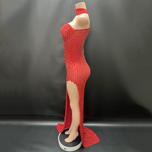 منتجات Novance Trending دروبشيبينغ بألوان أنيقة فساتين حفلات حمراء للنساء فستان سهرة - Product Image 4