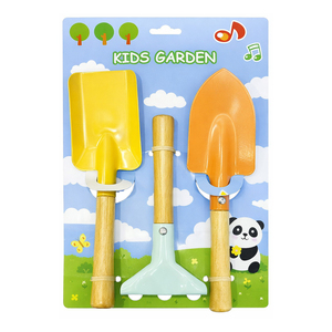 Ensemble d'outils de jardin <span class=keywords><strong>pour</strong></span> enfants <span class=keywords><strong>en</strong></span> 3 pièces, petits outils de jardin, mini-outils de jardinage avec manches <span class=keywords><strong>en</strong></span> bois <span class=keywords><strong>pour</strong></span> enfants - Product Image 1