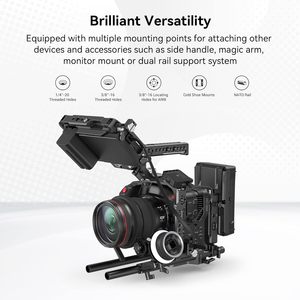   Kit Gabbia per Fotocamera con Impugnatura Superiore NATO e Fori di Posizionamento per ARRI - Compatibile con <span class=keywords><strong>Canon</strong></span> EOS <span class=keywords><strong>C70</strong></span> - 3899 - Product Image 6