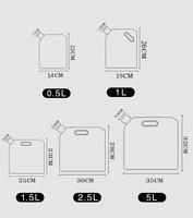 Portable extérieur 1.5L/2.5L/5L clair de qualité alimentaire boisson sac de boisson bec pochette Standup buse sac pour eau bière