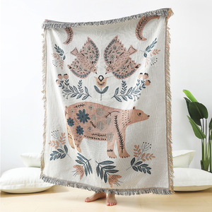 INS Floral & Plant Jacquard Tissé Canapé Serviette Couverture Extérieure Transfrontalière Maison Loisirs <span class=keywords><strong>Tapisserie</strong></span> - Product Image 3
