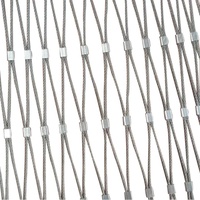 Grillage tressé robuste en acier inoxydable, maille diamantée 25mm-200mm, résistant à la corrosion, pour protection des zoos et découpe