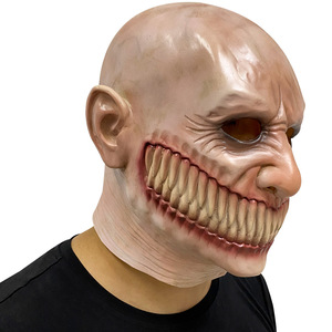 Máscara de Payaso Asesino de Terror para Cosplay, Monstruo Espeluznante con Boca Grande y Dientes, Látex con Serigrafía de <span class=keywords><strong>1</strong></span> Color, para Fiesta de Halloween - Product Image 2
