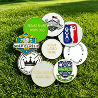 Marqueur de balle de golf léger, magnétique, de forme ronde, imprimé UV