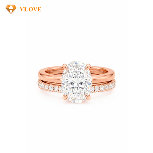 IGI GIA gecertificeerde ovale laboratorium gekweekte diamanten verlovingsring geelgouden 1 karaat 585 massief gouden juweel 14k echte ringen bruidssets - Product Image 3