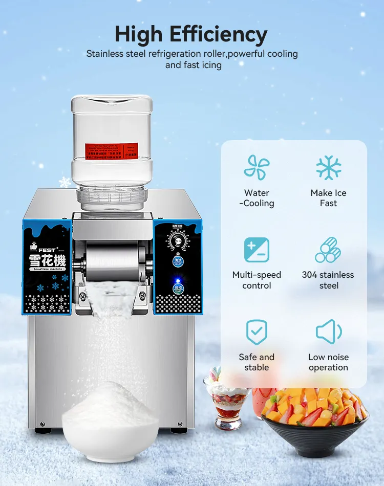 FEST Commercial Snowflake Ice Machine Alta Qualidade Snow Ice Making para o seu negócio