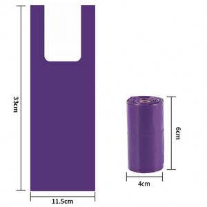 Entrega Rápida, Bolsas para Excremento de Perro en Forma de Chaleco, Color Morado, Bolsas para Excremento de Perro de Plástico Reciclado, Biodegradables, Diseño de Logotipo Personalizado - Product Image 5