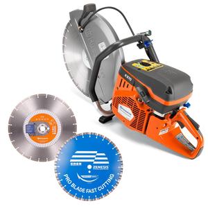 K970 MKIII 16" Industrial Concrete <b>Saw</b> 4.8kW 400mm Motor 2 Blades Battery <b>Power</b> OEM Customizable 3-Year Warranty 6000 - Product Image 2