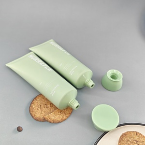 Tubo de Crema Personalizado a Precio de Fábrica, Tubo Cosmético de Plástico, Diseño Personalizado, 100 ml, Color Verde, Tapa en Forma de Lazo, Tubo con Tapa de Rosca - Product Image 6