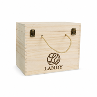 Boîte à vin en bois portable pour 6 bouteilles avec logo personnalisé professionnel, pour emballages de cadeaux de vin de luxe