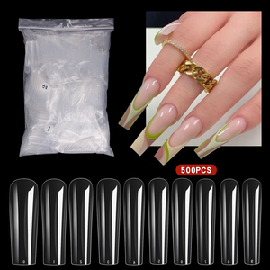 Misscheering Square Head Long Section <span class=keywords><strong>2022</strong></span> Longues <span class=keywords><strong>Faux</strong></span> Ongles de Ballet XXL en Sachet de 500 Pièces – Embouts d'Ongles - Product Image 5