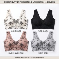 Soutien-gorge sans couture élégant à imprimé floral avec boutons, rembourré et confortable, idéal pour un cadeau d'anniversaire – Prix direct usine OEM