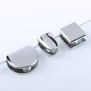 Kính kẹp Hợp kim kẽm Kệ hỗ trợ Nickel kết thúc góc khung Clip đồ nội thất phần cứng - Product Image 3