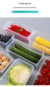 Plastic Refrigerator Organizers Box with Sealed Lid Clear <b>Stackable</b> Food <b>Storage</b> <b>Container</b> for Pantry and Kitchen Organization - Product Image 6