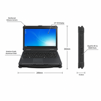 Ordinateur portable robuste de 14 pouces, Phytium 8 cœurs 2,3 GHz, haute performance, ordinateur portable industriel IP65 pour le travail sur le terrain en extérieur