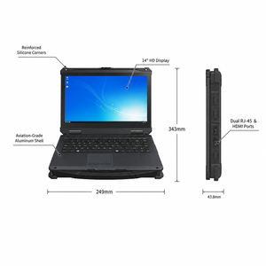 Heavy Duty 14 Inch Fully Rugged Laptop Phytium 8-Core 2.3GHz High Performance Industrial Notebook IP65 for Outdoor Field Work - Product Image 4