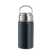 Bouteille d'eau isotherme en acier inoxydable de 12 oz avec boucle de transport portable, couvercle anti-fuite, possibilité d'impression de logo personnalisé