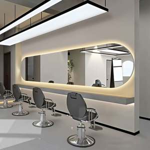 2025 miroir simple face moderne spécial haute définition pour Salon de coiffure Perm teinture lumière horizontale suspendue coiffure chambre - Product Image 2
