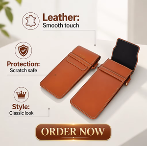Étui à lunettes en cuir à bandoulière avec pochette <span class=keywords><strong>pour</strong></span> téléphone et cordon <span class=keywords><strong>de</strong></span> cou, étui à lunettes <span class=keywords><strong>de</strong></span> <span class=keywords><strong>soleil</strong></span> personnalisé <span class=keywords><strong>pour</strong></span> le voyage - Product Image 6