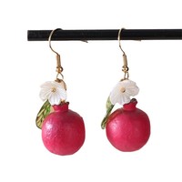 Europese Amerikaanse oranje fruit hanger hars manchetknopen meisjes modieuze accessoires
